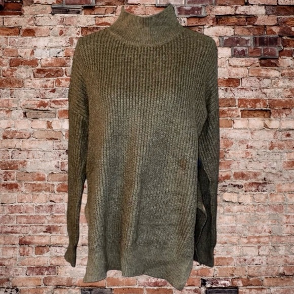 ABOUND By Nordstrom Olive Green Mock Turtleneck Sweater Size Xtr Small - Picture 3 of 10